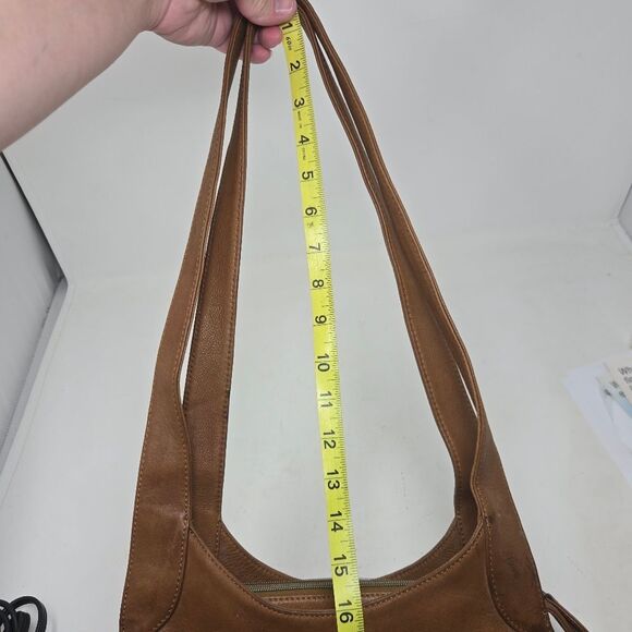 FOSSIL Vintage Brown Leather Shoulder Hobo Bag Purse Key 75082 Boho Hippie - Picture 14 of 14